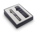 Parker giftbox Sonnet vulpen + pen pouch, staal CT