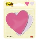 Post-it Notes, 2 x 75 vel,  ft 70 x 72 mm, hart, power roze en paars