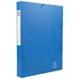 Exacompta Elastobox Cartobox rug van 4 cm, blauw, kwaliteit 7/10e