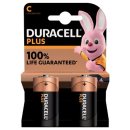 Duracell batterij Plus 100% C, blister van 2 stuks