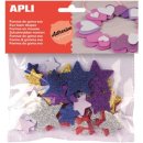 Apli Kids zelfklevende glitter sterren, blister met 50 stuks