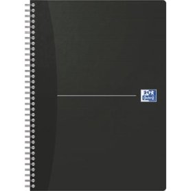 Oxford Office Essentials spiraalschrift, 180 bladzijden, ft A4, geruit 5 mm, zwart