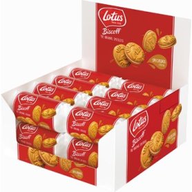 Lotus Biscoff gevulde speculoos, display van 16 stuks met 5 koekjes, 50 g, speculooscrème