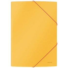 Leitz Cosy elastomap met 3 kleppen, uit karton, ft A4, geel