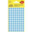 Avery Ronde etiketten diameter 8 mm, blauw, 416 stuks
