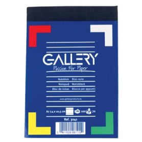 Gallery notitieblok, ft A7, gelijnd, blok van 100 vel