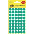 Avery Ronde etiketten diameter 12 mm, groen, 270 stuks