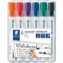 Staedtler Lumocolor whiteboardmarker etui van 6 stuks in geassorteerde kleuren