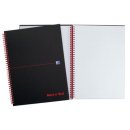 Oxford BLACK N RED spiraalblok karton, 140 bladzijden ft A5, gelijnd