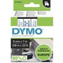 Dymo D1 tape 9 mm, blauw op wit