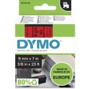 Dymo D1 tape 9 mm, zwart op rood