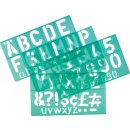 Linex lettersjabloon van 50 mm, set van 4 stuks
