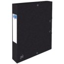 Elba elastobox Oxford Top File+ rug van 4 cm, zwart