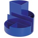 MAUL bureauorganizer pennenbak Roundbox Ø14x12.5cm, 7-vaks, 85% gerecycled kunststof blauw