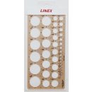 Linex cirkelsjabloon 1 - 35 mm, met 35 cirkels