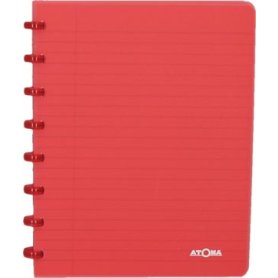 Atoma Trendy schrift, ft A5, 144 bladzijden, gelijnd, transparant rood