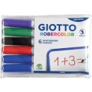 Giotto Robercolor whiteboardmarker, medium, ronde punt, etui met 6 stuks in geassorteerde kleuren
