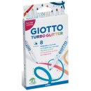 Giotto Turbo Glitter viltstiften, kartonnen etui met 8...