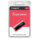 Integral USB 2.0 stick, 64 GB, zwart