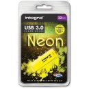Integral Neon USB 3.0 stick, 32 GB, geel