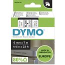 Dymo D1 tape 6 mm, zwart op transparant