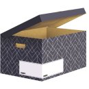 Bankers Box Décor  Flip Top Box, ft 35,5 x 28,7 x 54,5 cm, urban nachtblauw
