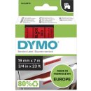 Dymo D1 tape 19 mm, zwart op rood