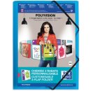 OXFORD Polyvision elastomap, formaat A4, uit PP, transparant blauw