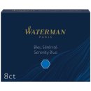 Waterman inktpatronen Standard blauw Florida, pak van 8 stuks