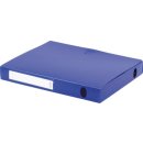 Pergamy elastobox, voor ft A4, uit PP van 700 micron, rug van 4 cm, blauw