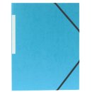 Pergamy elastomap 3 kleppen, lichtblauw, pak van 10 stuks