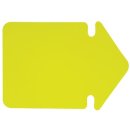 Folia etiketten in fluokarton, 24 cm, fluo geel (pijlen)