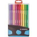 STABILO Pen 68 brush, ColorParade, blauw-grijze doos, 20...