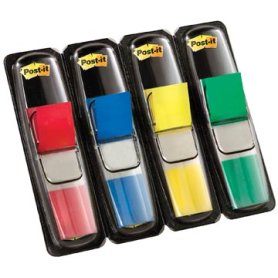 Post-it Notes Smal, 4 x 35 tabs, rood, blauw, geel en groen