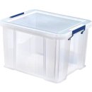 Bankers Box opbergdoos 36 liter, transparant met blauwe...