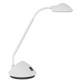 MAUL bureaulamp LED Arc op voet, warmwit licht, wit