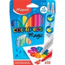 Maped viltstift ColorPeps Magic, etui van 10 stuks in geassorteerde kleuren en 2 magic stiften