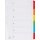 Pergamy tabbladen met indexblad, ft A4, 11-gaatsperforatie, geassorteerde kleuren, 6 tabs