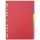 Pergamy tabbladen ft A4 maxi, 11-gaatsperforatie, stevig karton, geassorteerde kleuren, 6 tabs