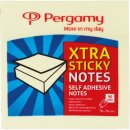Pergamy Extra Sticky notes, ft 76 x 76 mm, geel, blok van 90 vel
