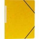 Pergamy elastomap 3 kleppen geel, pak van 10 stuks