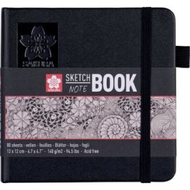 Sakura schetsboek, 80 vel, 140 g/m², ft 12 x 12 cm, wit papier