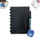 Correctbook A5 Premium Hardcover: uitwisbaar / herbruikbaar notitieboek, gelijnd, Ink Black (zwart)