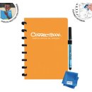Correctbook A5 Original: uitwisbaar / herbruikbaar notitieboek, gelijnd, Peachy Orange (oranje)
