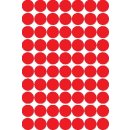 Apli ronde etiketten in etui diameter 19 mm, rood, 560 stuks, 70 per blad