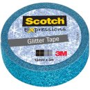 Scotch Expressions glitter tape, 15 mm x 5 m, blauw