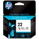 HP inktcartridge 22, 165 paginas, OEM C9352AE#301, 3 kleuren, met beveiligingssysteem,