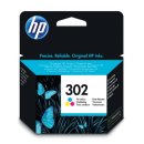 HP inktcartridge 302, 165 paginas, OEM F6U65AE, 3 kleuren