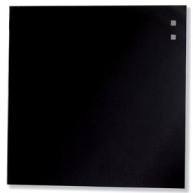 Naga magnetisch glasbord, zwart, ft 35 x 35 cm