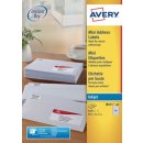 Avery witte etiketten QuickDry ft 38,1 x 21,2 mm (b x h), 6.500 stuks, 65 per blad